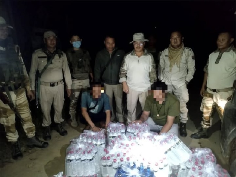 मणिपुर-पुलिस द्वारा जब्त 400 लीटर डीआईसी शराब