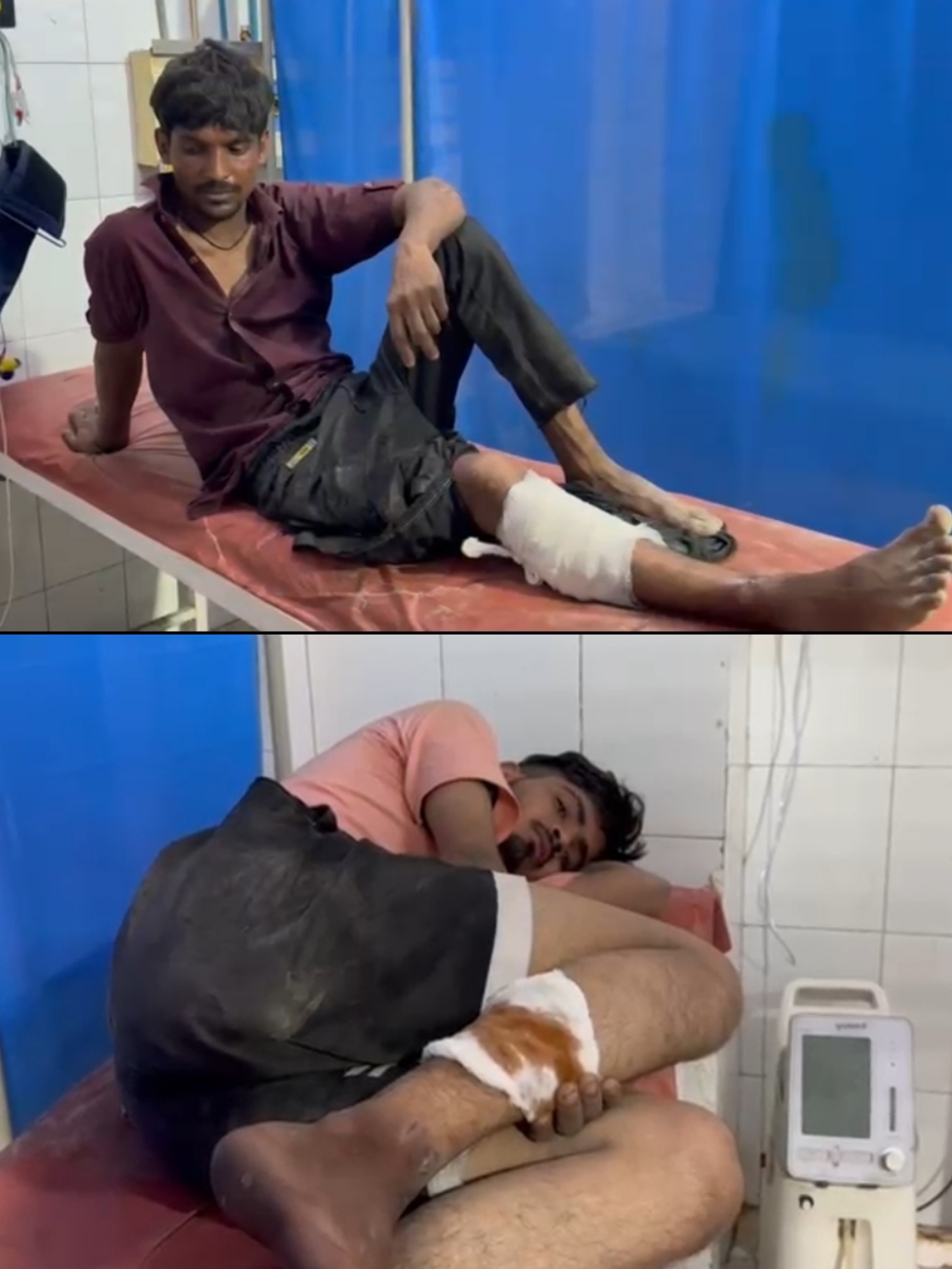 मुठभेड़ में घायल दोनों लूटेरों का छायाचित्र मुठभेड़ में घायल दोनों लूटेरों का छायाचित्र