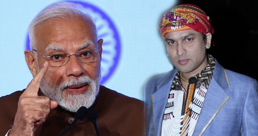 प्रधानमंत्री नरेन्द्र मोदी-जुबीन गर्ग। फाइल फोटो