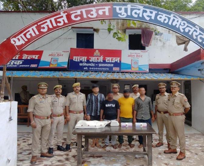 हिस्ट्रीशीटर साजन मेहतर की हत्या मामले गिरफ्तार आरोपितों की फोटो
