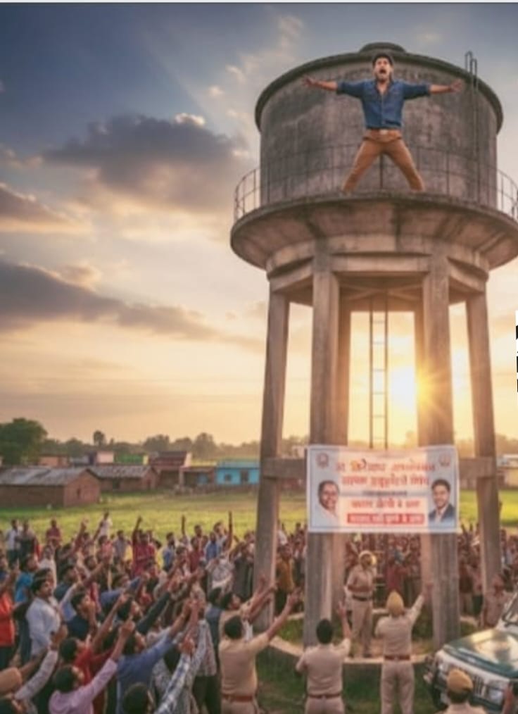 टंकी पर चढ़ा युवक