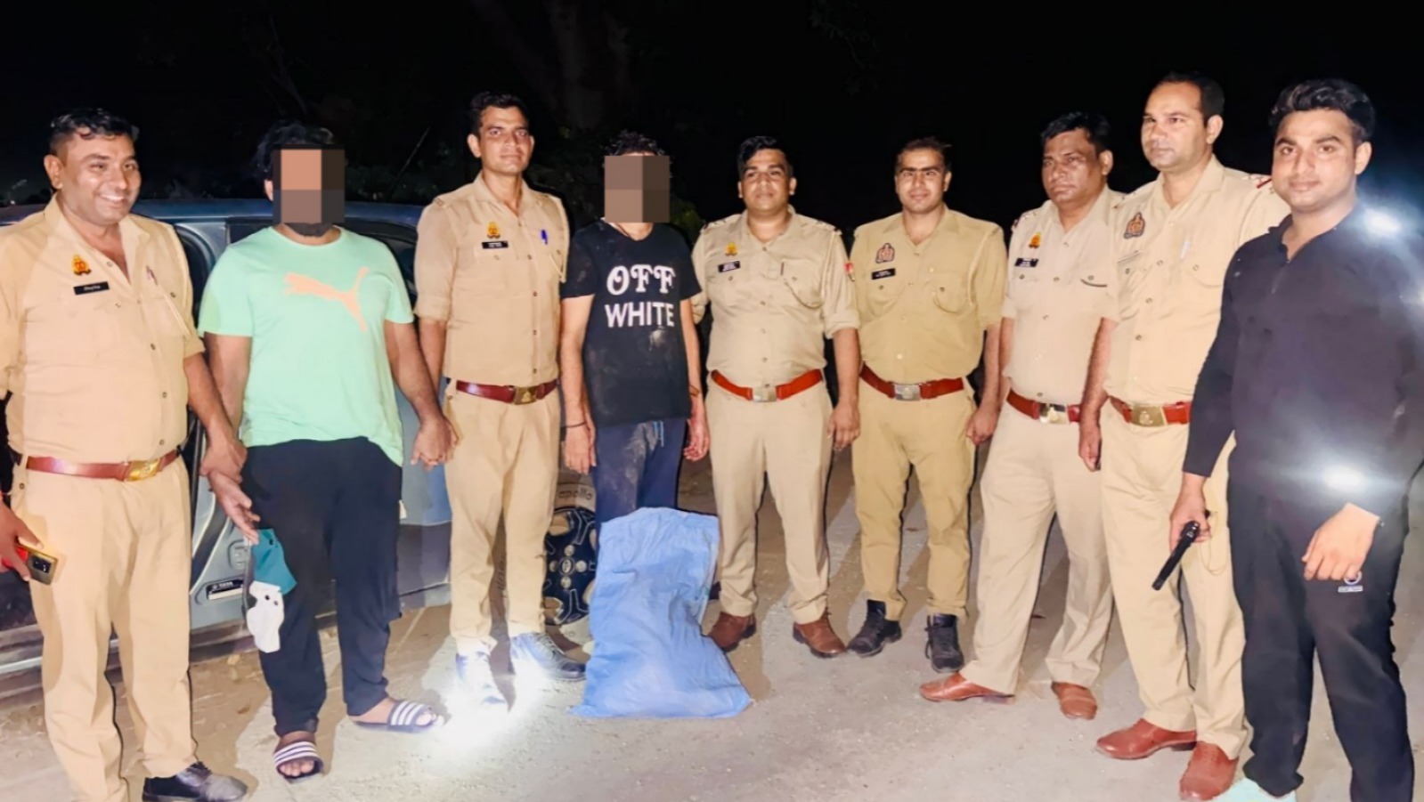 मुटभेड़ में पकड़े गए  गौ तस्कर