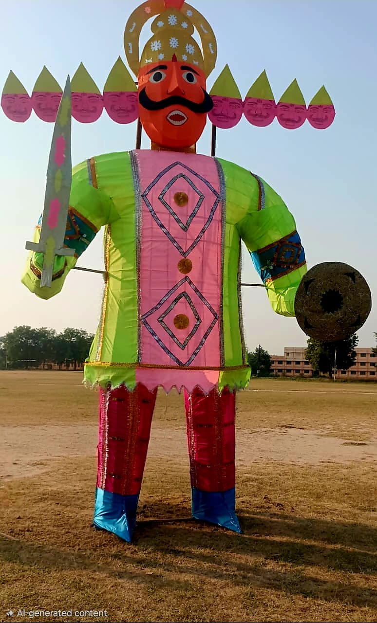 जोधापुर में तैयार 25 फीट का रावण। जोधापुर में तैयार 25 फीट का रावण।