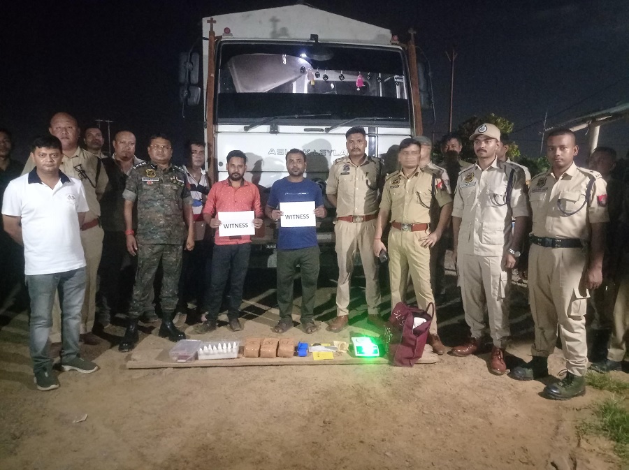 असमः कछार पुलिस द्वारा पकड़ा गया याबा टैबलेट्स।