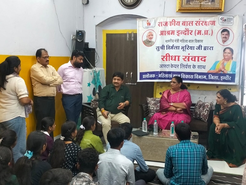 मंत्री निर्मला भूरिया ने बाल संरक्षण गृह में बच्चों से किया संवाद