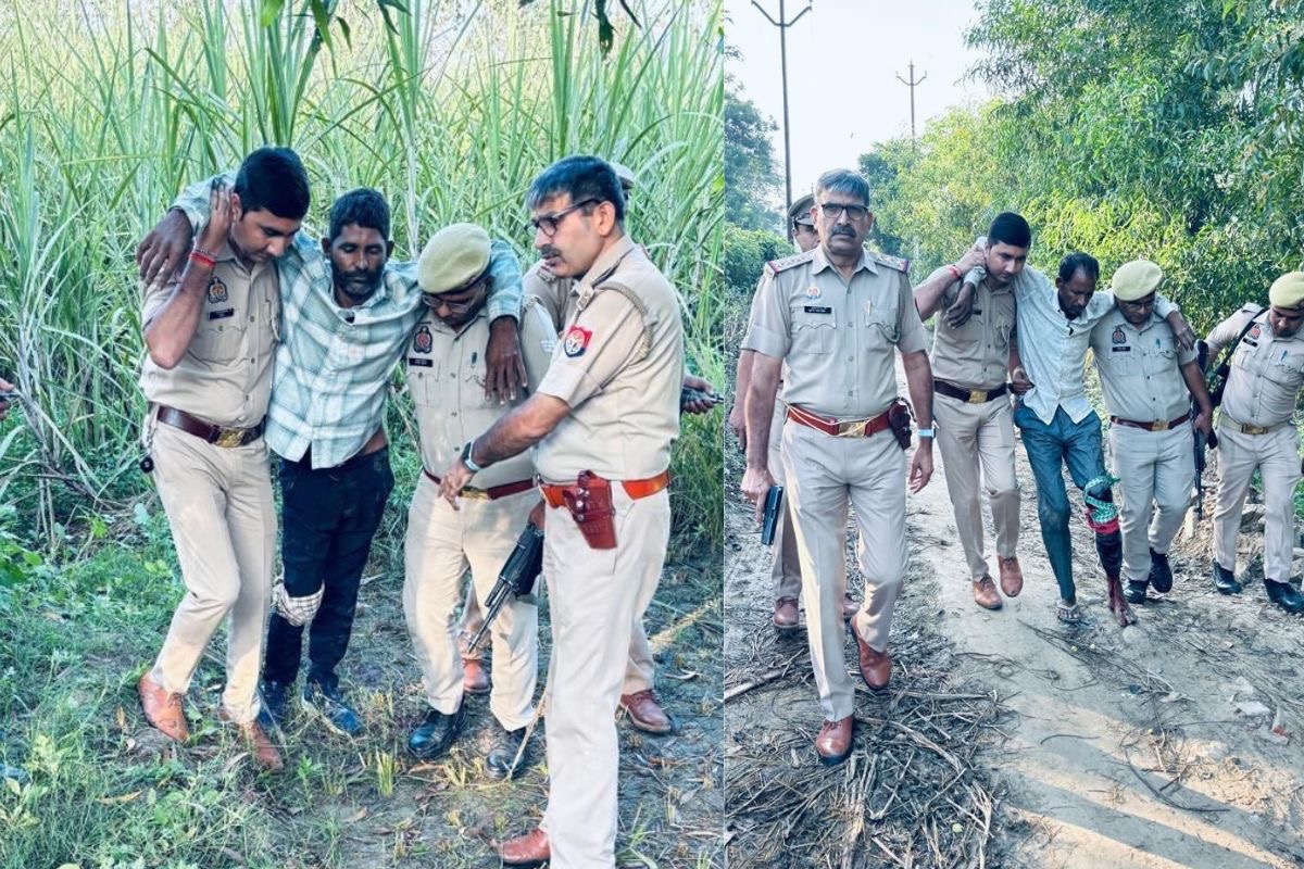 मुठभेड़ में गिरफ्तार आरोपी इदरीश और इकबाल पुलिस हिरासत में। मुठभेड़ में गिरफ्तार आरोपी इदरीश और इकबाल पुलिस हिरासत में।
