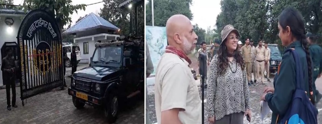 पर्यटक टाईगर रिजर्व जाते हुए पर्यटक टाईगर रिजर्व जाते हुए