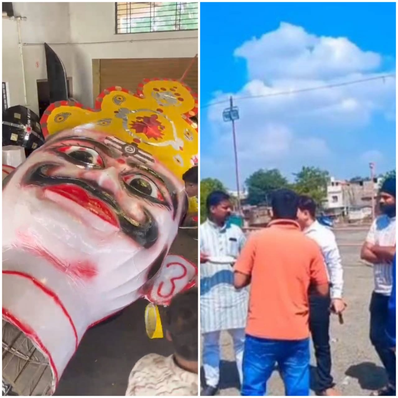 51 फीट रावण पुतला का होगा दहन,तैयारियां जोरों पर