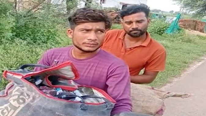 अवैध शराब बेचते आरोप‍ित गिरफ्तार