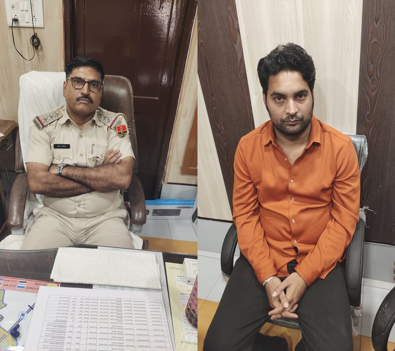 पुलिस निरीक्षक एवं दलाल 50 हज़ार रूपये की रिश्वत लेते गिरफ्तार