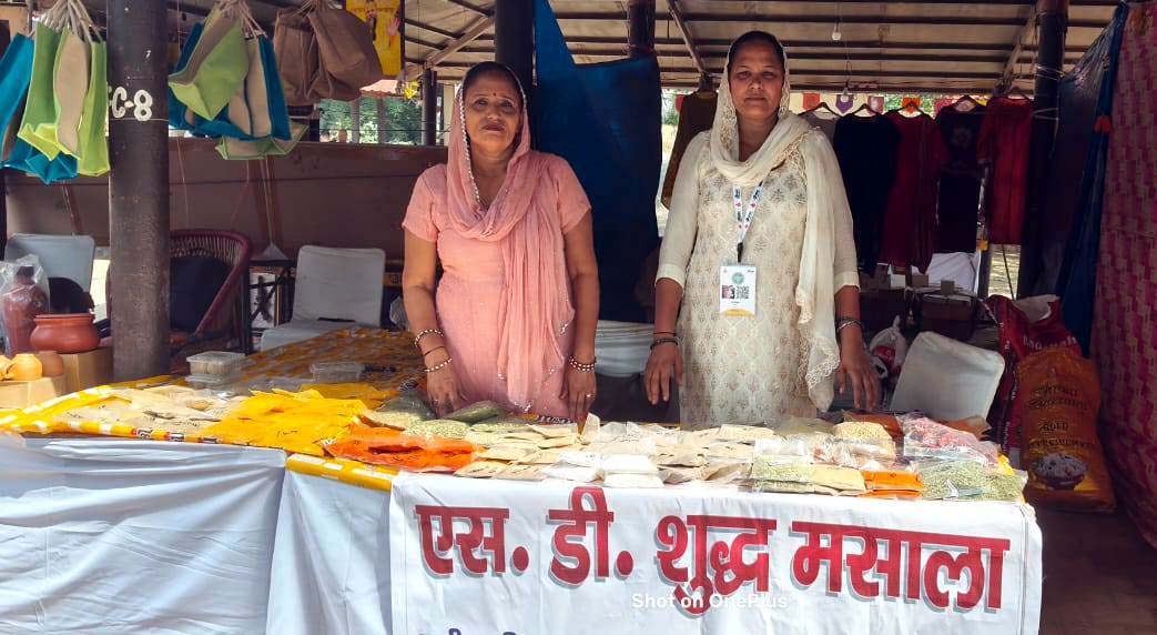 झज्जर के ग्राम संगठन की महिलाएं सूरजकुंड दिवाली मेले में