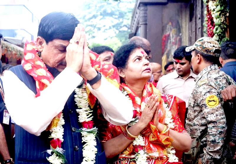 मुख्यमंत्री डॉ. मोहन यादव ने गुवाहाटी प्रवास के दौरान किए माँ कामाख्या देवी के दर्शन