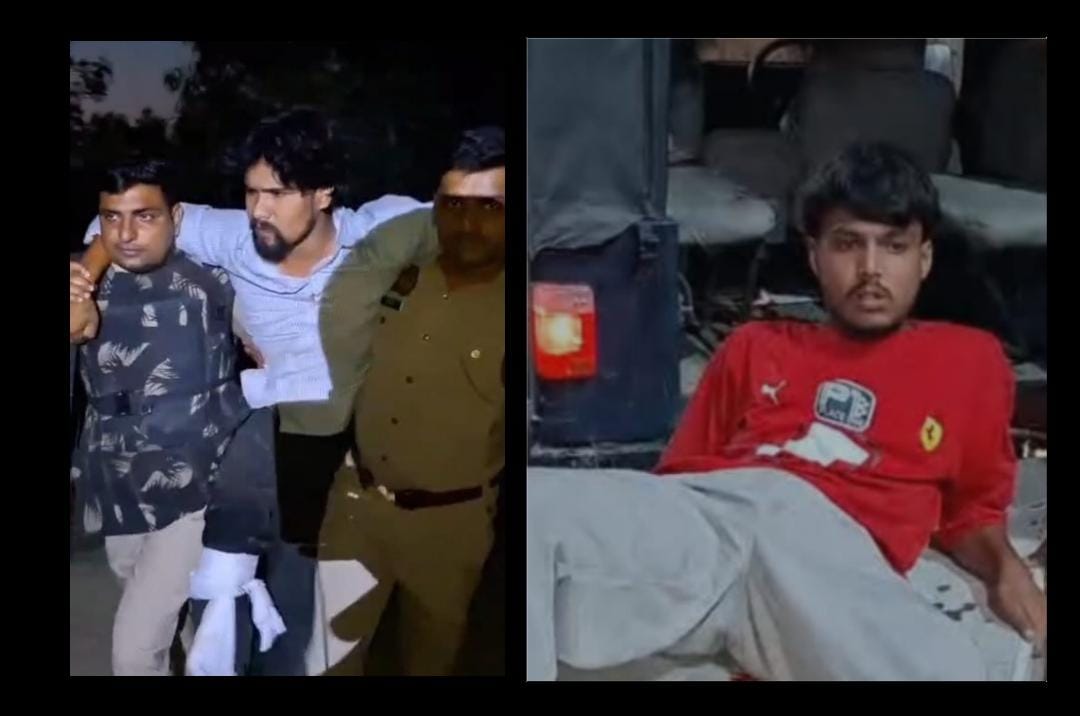 पुलिस मुठभेड़ में घायल आरोपित अविनाशऔर रोहित।