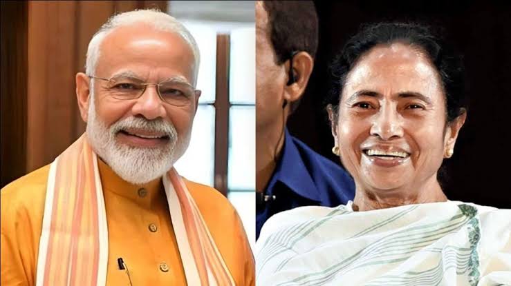 प्रधानमंत्री नरेन्द्र मोदी एवं मुख्यमंत्री ममता बनर्जी