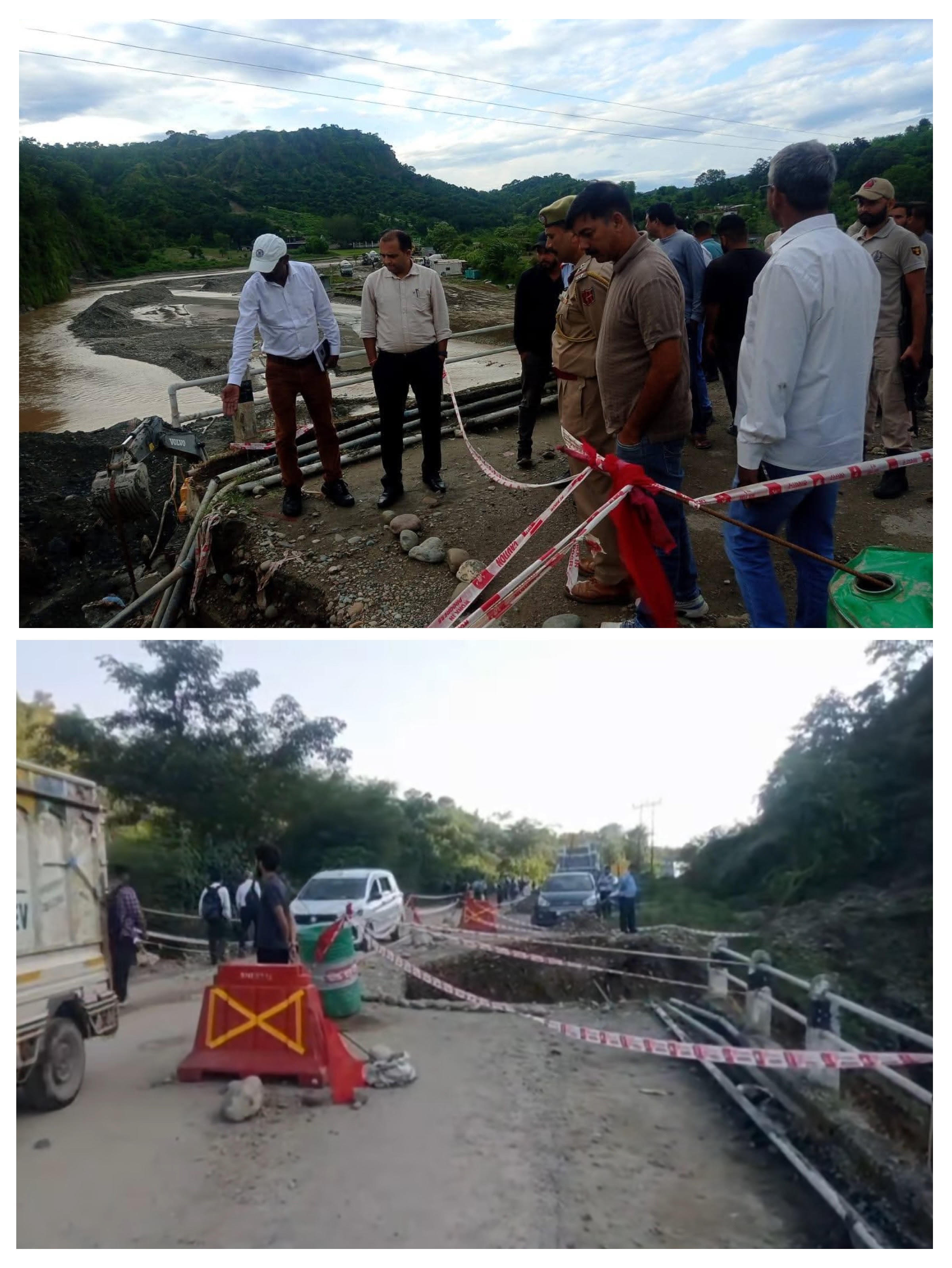 Rain wreaks havoc in Kathua, part of Sanyal bridge collapses, traffic on Dayalachak-Billawar road halted