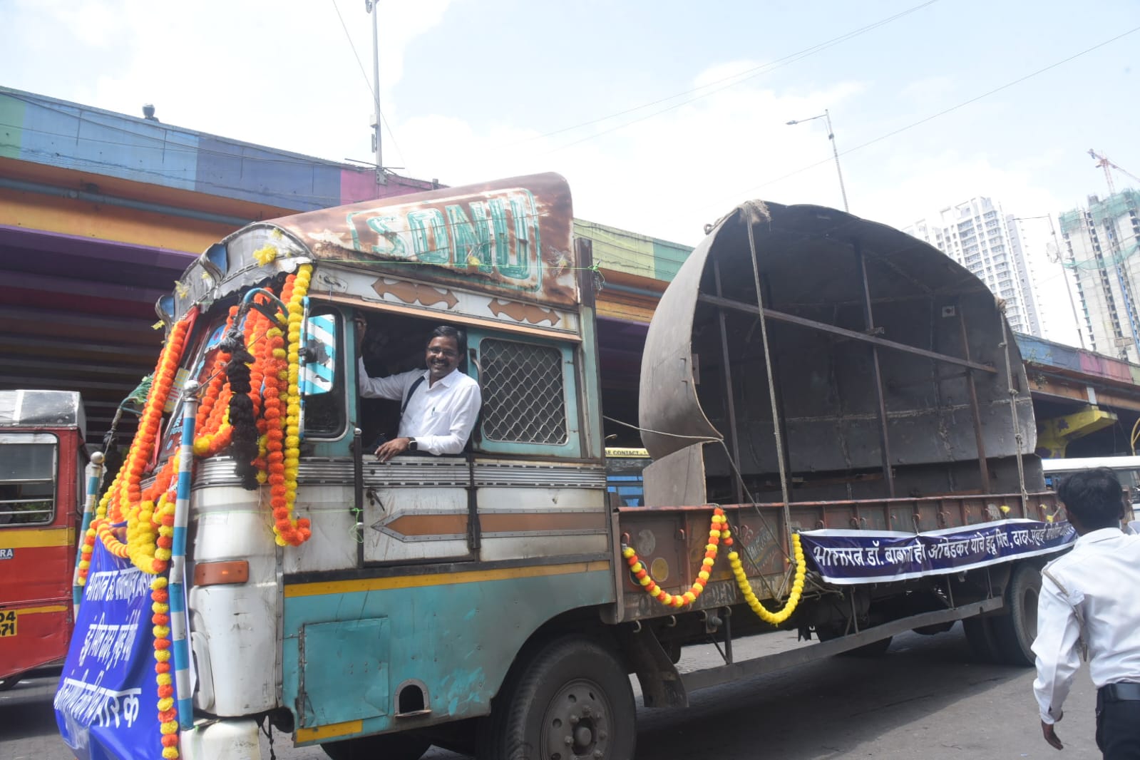 Ambedkar supporters rejoice paduka part arrive Ambedkar supporters rejoice paduka part arrive