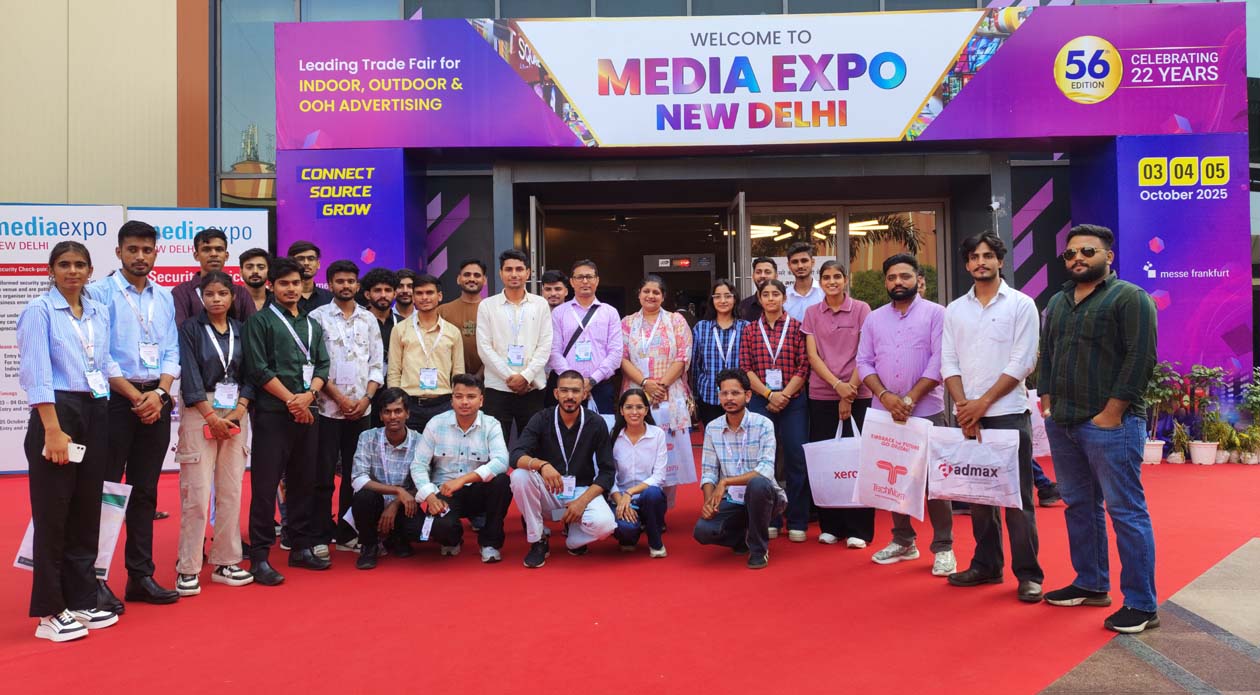 ‘मीडिया एक्सपो 2025’, नई दिल्ली के भ्रमण पर पहुंचे विद्यार्थी।