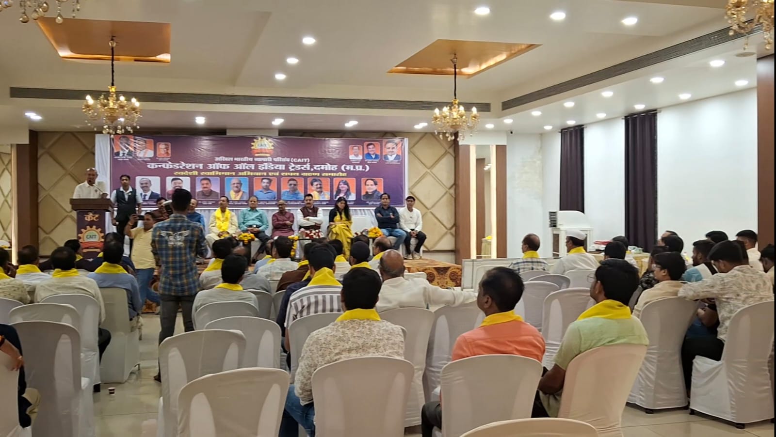 दमोह-अखिल भारतीय व्यापारी संघ राष्ट्रीय अध्यक्ष ने कहा जीएसटी की दरें कम व्यापारी और ग्राहक दोनो को लाभ