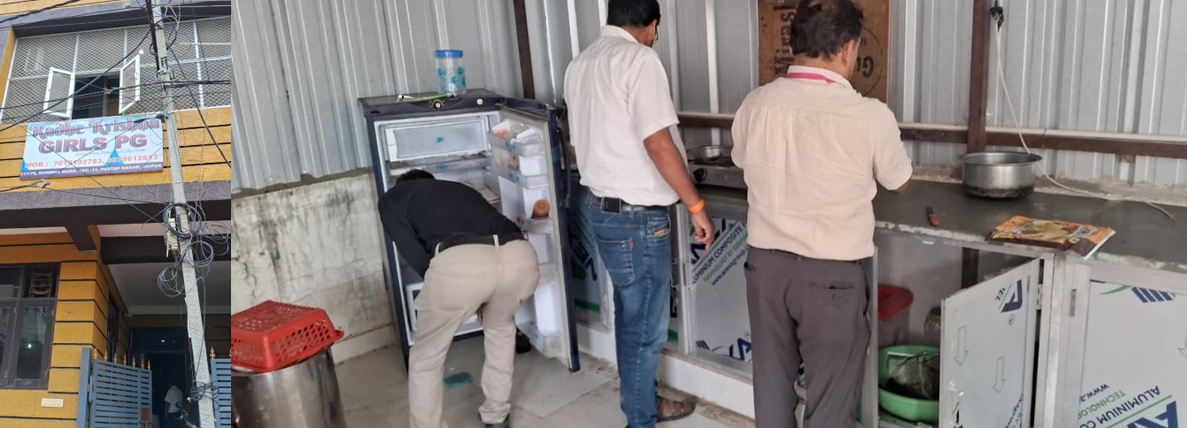 गर्ल्स पीजी की रसोई में मिली कई अनियमितताएं:स्वास्थ्य विभाग की टीम ने ​करवाया किचन कार्य बन्द
