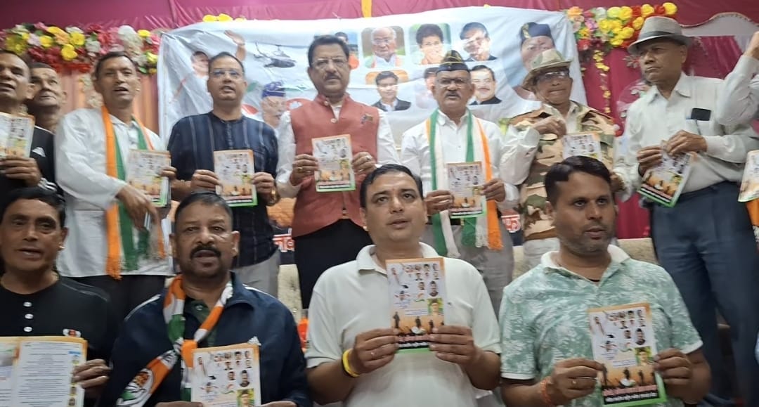 सभा में मौजूद कांग्रेस कार्यकर्ता।
