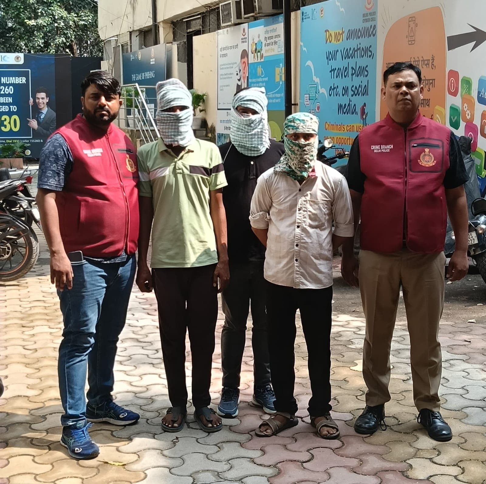 ‘डिजिटल अरेस्ट’ करने वाले तीन आरोपितों की फोटो