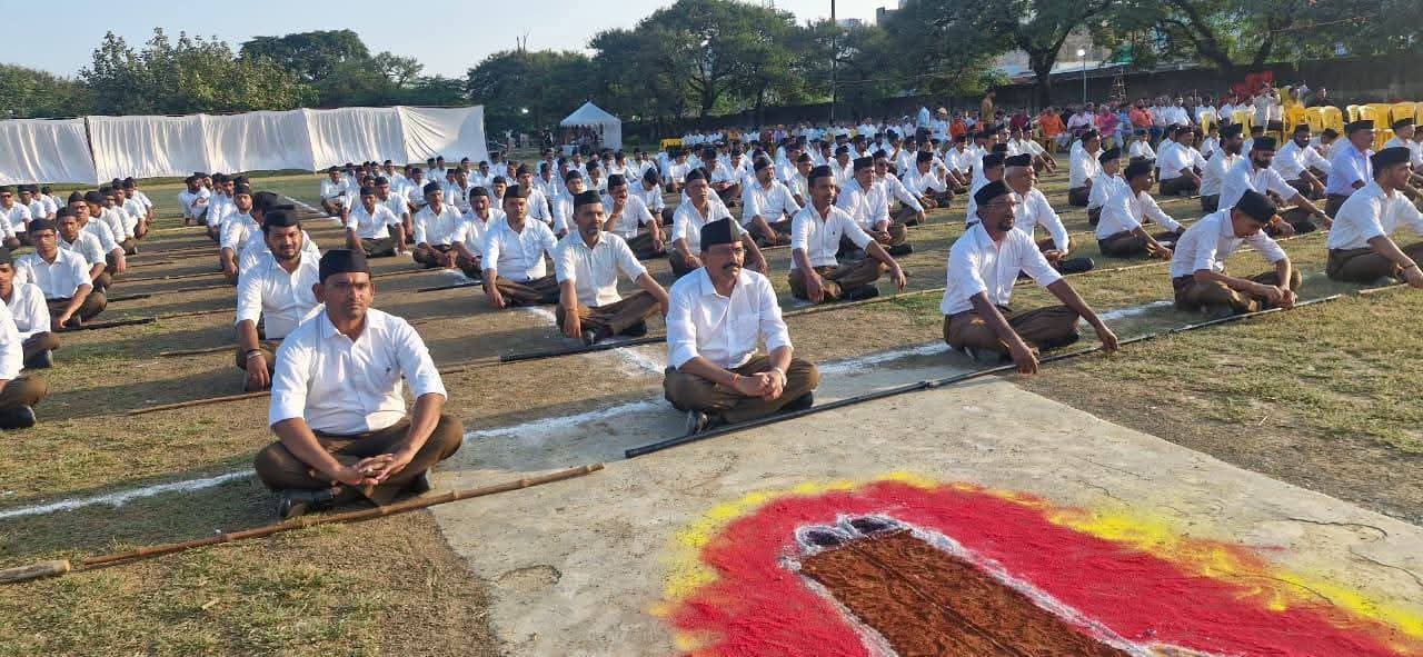 दमोह-राष्ट्रीय स्वयंसेवक संघ का महाराणा प्रताप उपनगर पथ संचलन