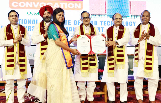 सोनीपत: राष्ट्रीय खाद्य प्रौद्योगिकी, उद्यमिता  एवं प्रबंधन संस्थान (निफ्टेम-के), कुंडली में स्थापना दिवस व छठे दीक्षांत समारोह