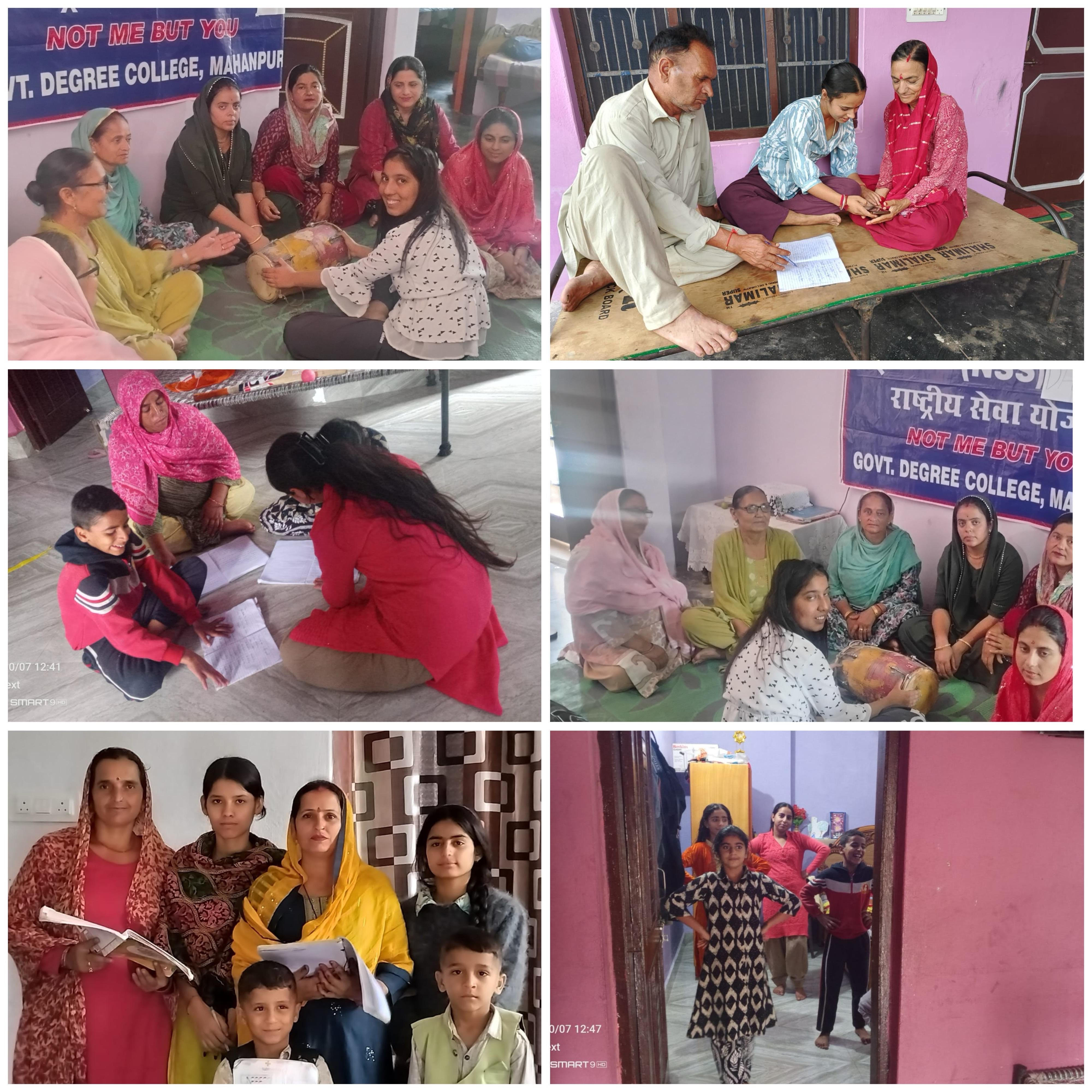 NSS volunteers celebrated Daan Utsav with the elderly and children