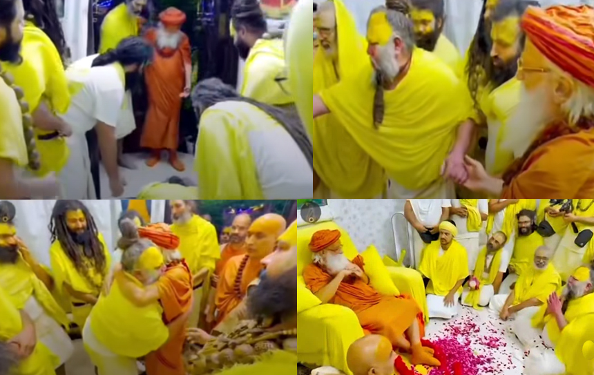 केली कुंज आश्रम पर रमणरेती महावन के महाराज गुरु शरणानंद