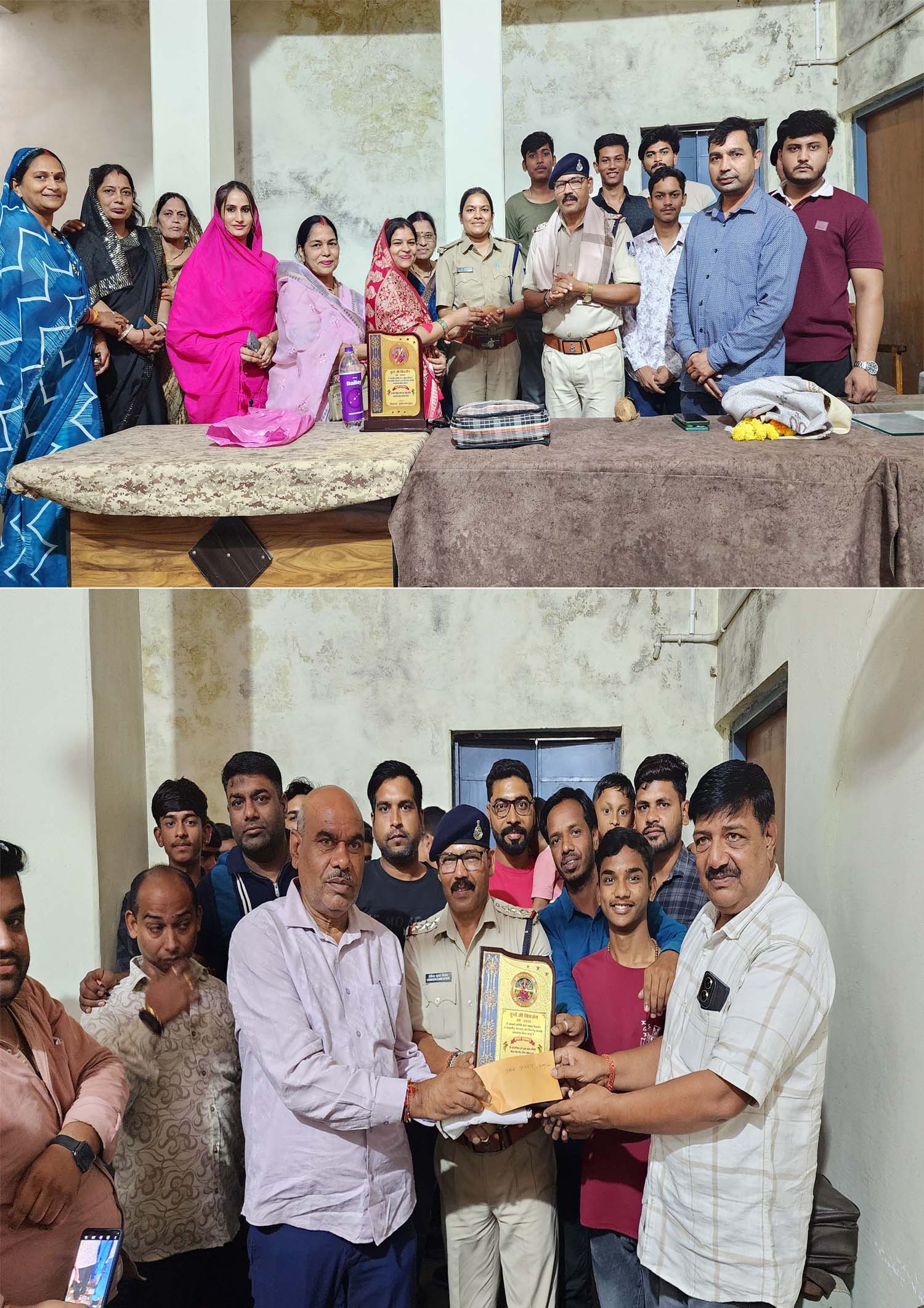 Seoni: Chhapara police station rewarded disciplined Durga festival committees. Seoni: Chhapara police station rewarded disciplined Durga festival committees.