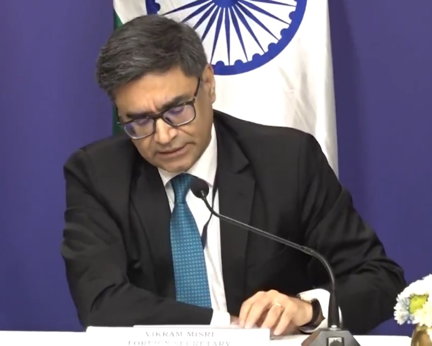 पत्रकार वार्ता को संबोधित करते विदेश सचिव विक्रम मिस्री पत्रकार वार्ता को संबोधित करते विदेश सचिव विक्रम मिस्री