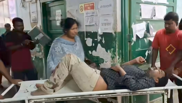 बेलदा में मोटरसाइकिल दुर्घटना