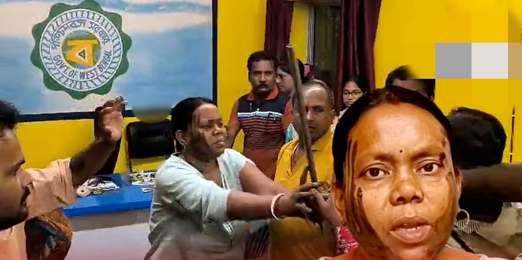 खड़गपुर  पंचायत प्रमुख से मारपीट