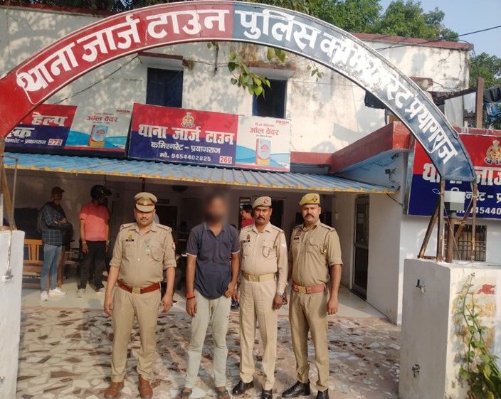 हत्या मामले में जार्गिजटाउन थाने में गिरफ्तार आरोपित का छाया चित्र