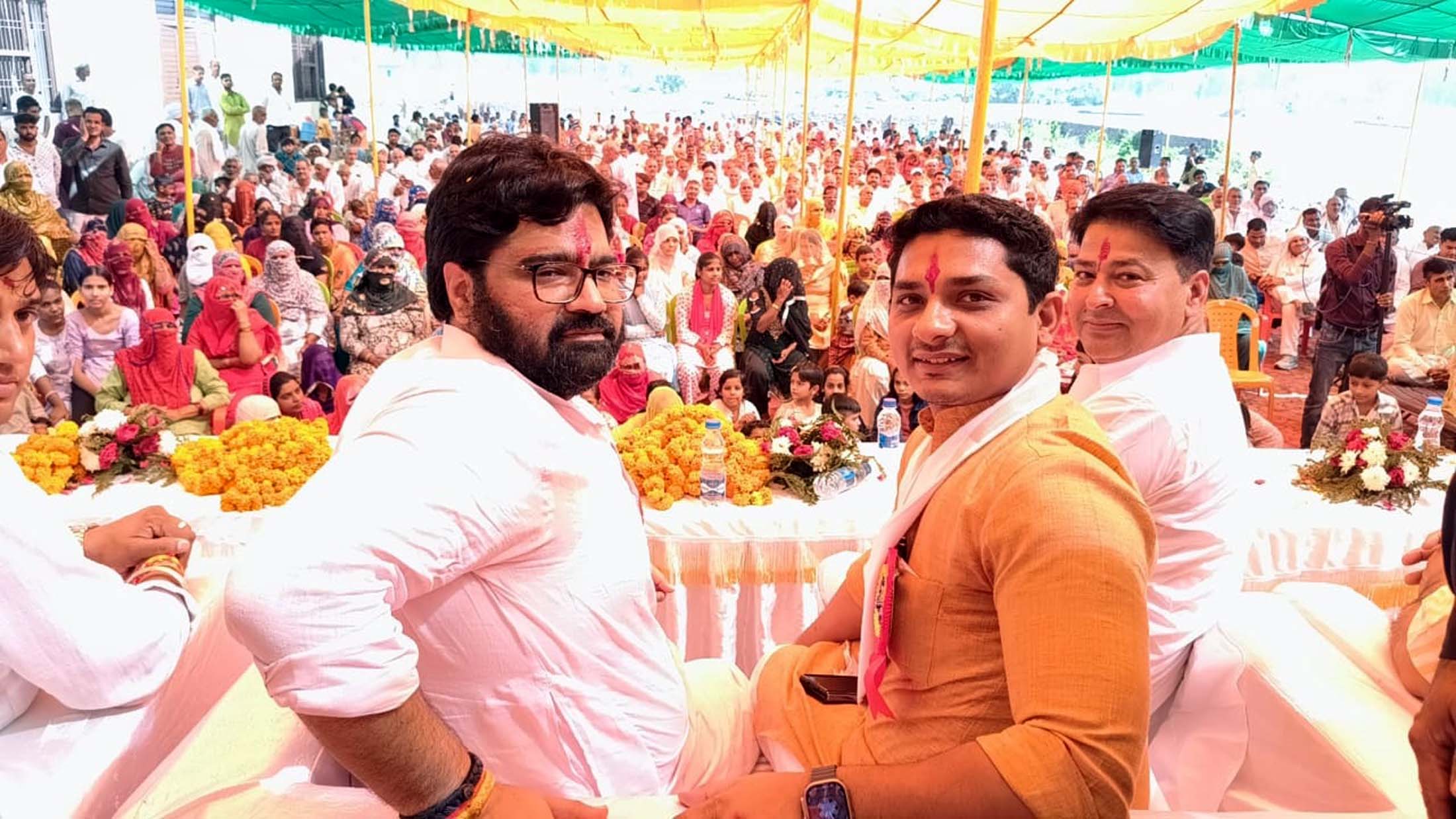 कार्यक्रम मंच पर मौजूद राज्यसभा सासंद कार्तिकेय शर्मा व जुलाना से भाजपा प्रत्याशी रहे योगेश बैरागी। कार्यक्रम मंच पर मौजूद राज्यसभा सासंद कार्तिकेय शर्मा व जुलाना से भाजपा प्रत्याशी रहे योगेश बैरागी।