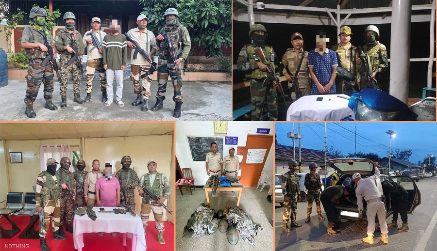 मणिपुरः अलग-अलग अभियानों में गिरफ्तार तीन उग्रवादी, बरामद गोला-बारूद एवं तलाशी अभियान का दृश्य मणिपुरः अलग-अलग अभियानों में गिरफ्तार तीन उग्रवादी, बरामद गोला-बारूद एवं तलाशी अभियान का दृश्य