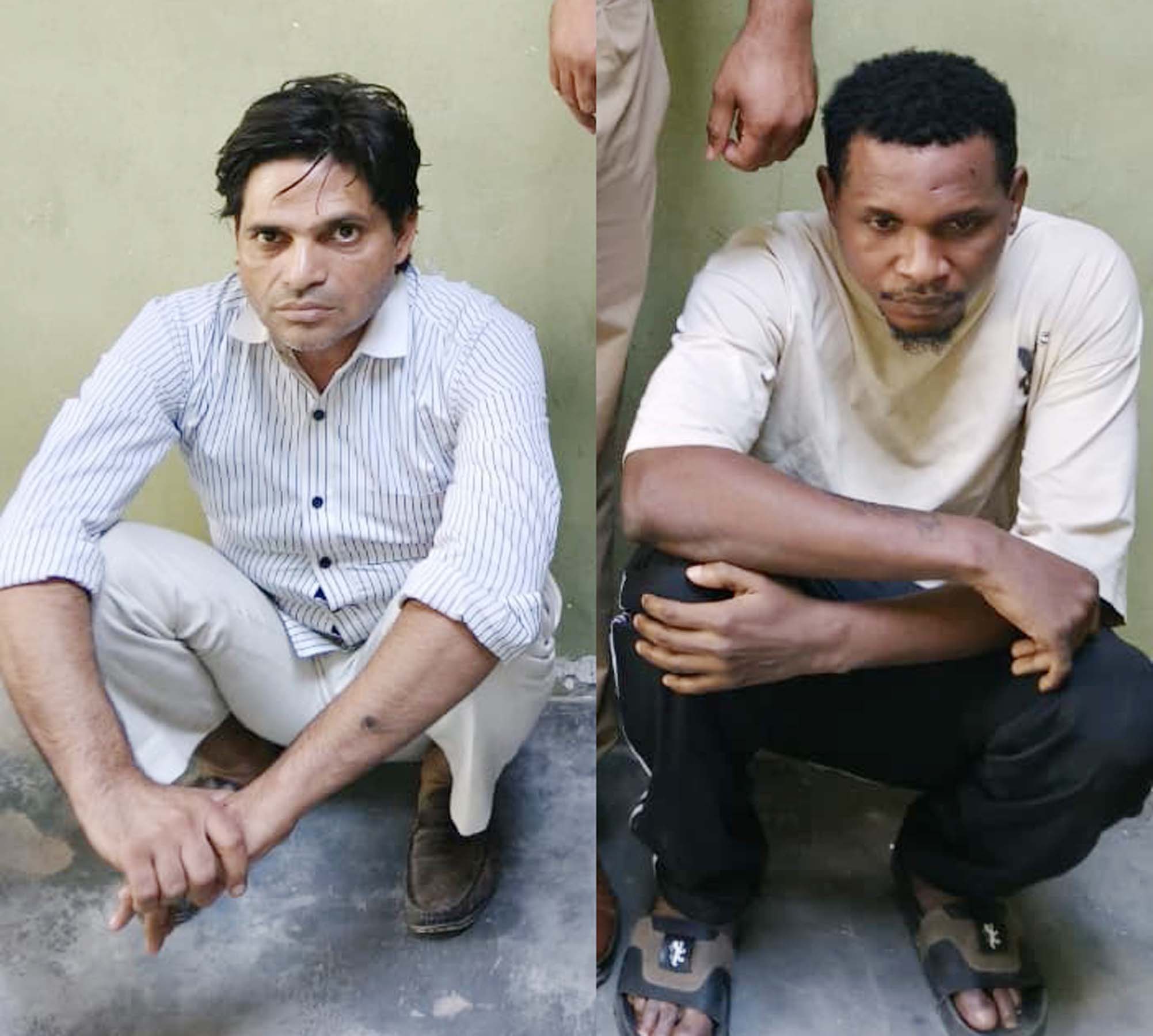 गुरुग्राम पुलिस द्वारा गिरफ्तार किए गए अवैध नशा बेचने के आरोपी। गुरुग्राम पुलिस द्वारा गिरफ्तार किए गए अवैध नशा बेचने के आरोपी।