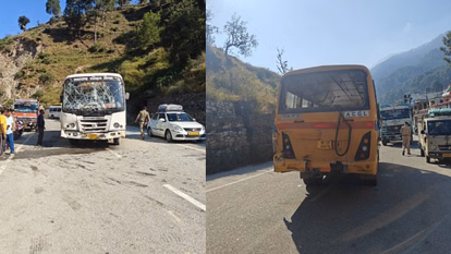 गुरुवार को बड़कोट हाईवे पर बसों की भीडत गुरुवार को बड़कोट हाईवे पर बसों की भीडत