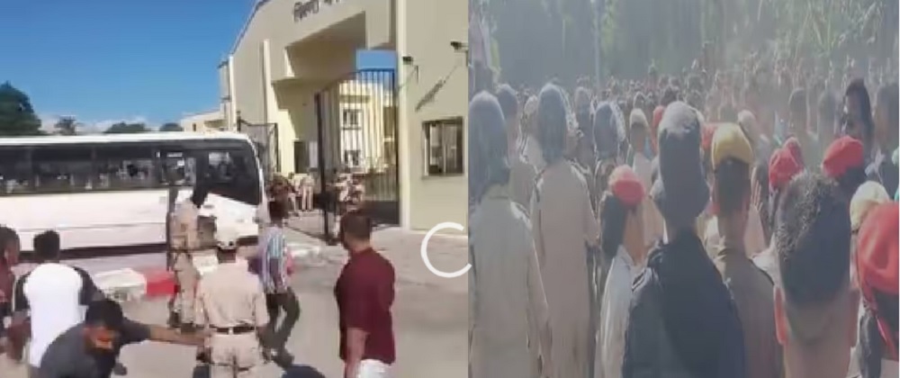 असमः बाक्सा जेल के बाहर उत्तेजनापूर्ण माहौल का दृश्य असमः बाक्सा जेल के बाहर उत्तेजनापूर्ण माहौल का दृश्य