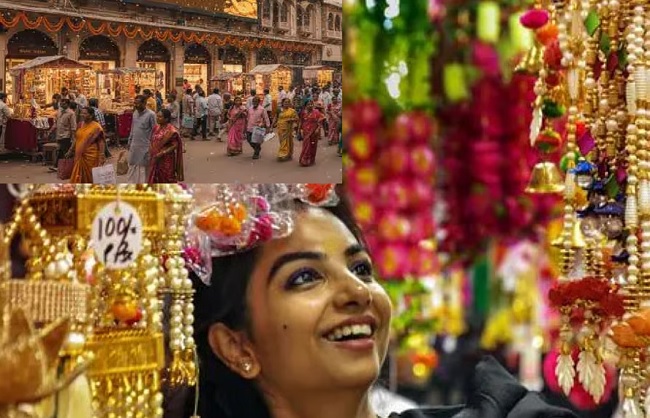 धनतेरस पर देशभर में बजारों में खरीदारी करते लोग का प्रतीकात्मक चित्र धनतेरस पर देशभर में बजारों में खरीदारी करते लोग का प्रतीकात्मक चित्र