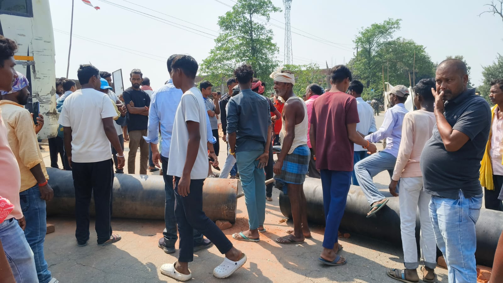 सड़क जाम की तस्वीर
