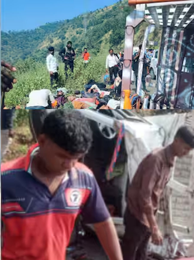 फोटो: नंदुरबार में दुर्घटनाग्रस्त वाहन