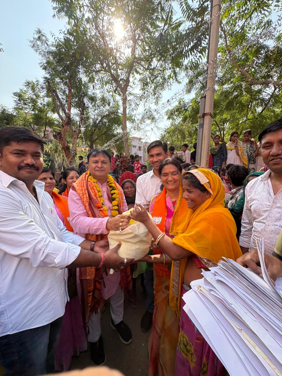 Indian Janata Party Jaipur city organized Diwali in Seva Basti