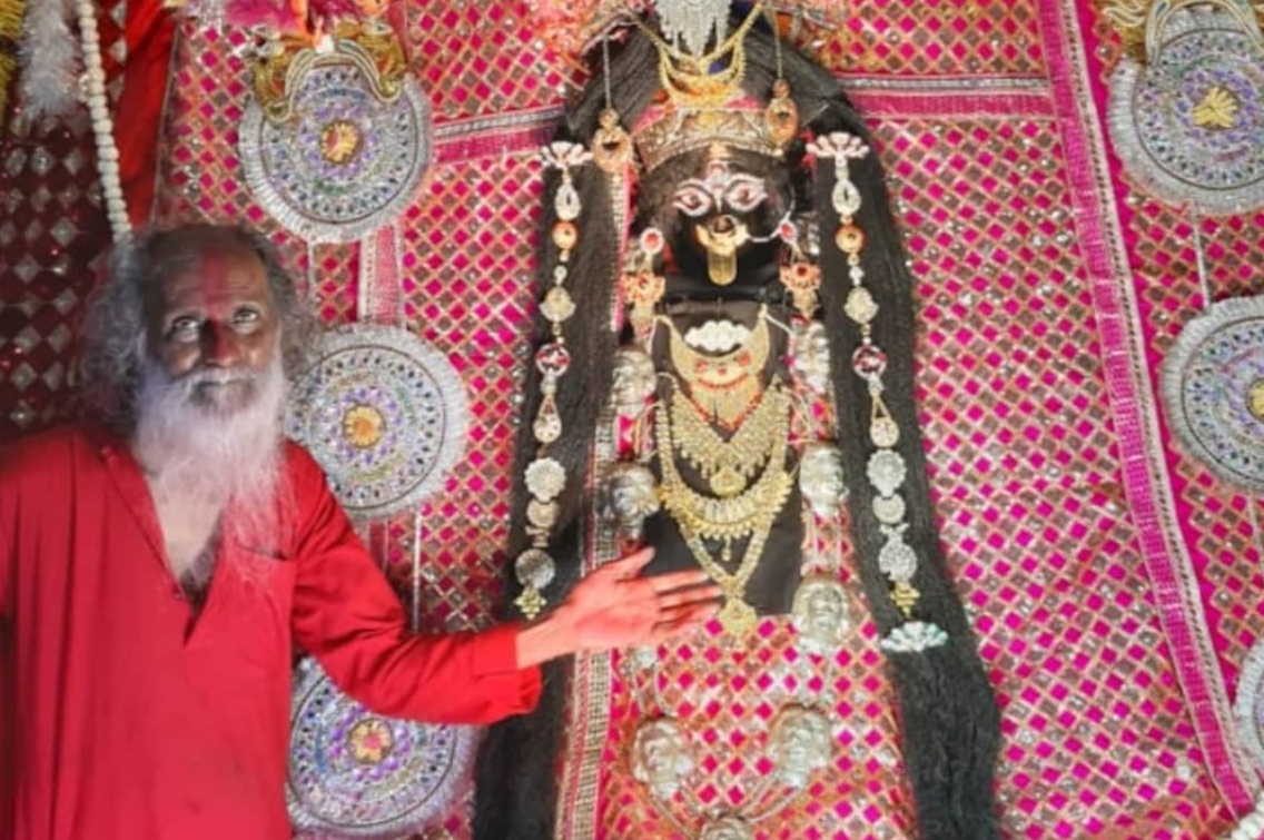 Araria Photo: Mother Khadgeshwari Kali and seeker Nanu Da