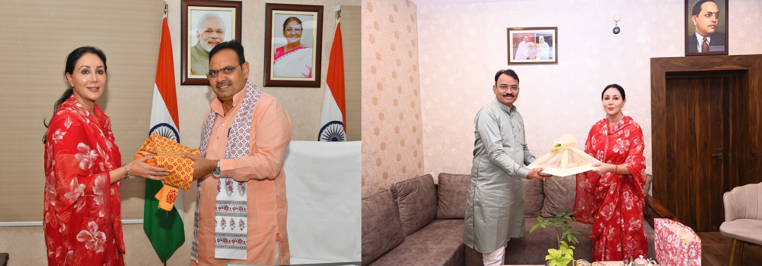 उपमुख्यमंत्री दीया कुमारी ने की मुख्यमंत्री भजनलाल और उपमुख्यमंत्री प्रेमचंद से मुलाकात कर दी दीपोत्सव की शुभकामनाएं