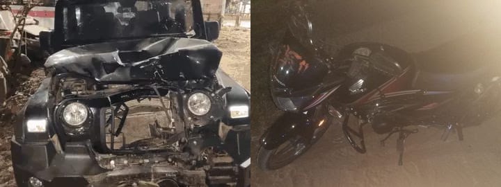 तेज रफ्तार थार ने तीन बाइकों को मारी टक्कर:खाटूश्यामजी रहे चार लोगों की  दर्दनाक मौत तेज रफ्तार थार ने तीन बाइकों को मारी टक्कर:खाटूश्यामजी रहे चार लोगों की  दर्दनाक मौत