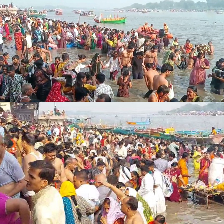 यमुना के घाटाें पर बहनाें अैार भईयाें का सैलाब यमुना के घाटाें पर बहनाें अैार भईयाें का सैलाब