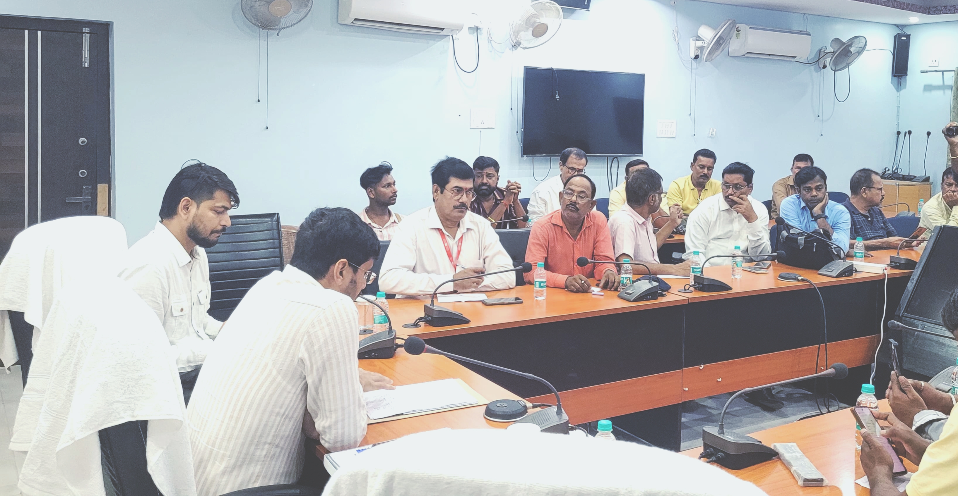 Election officer giving information Election officer giving information