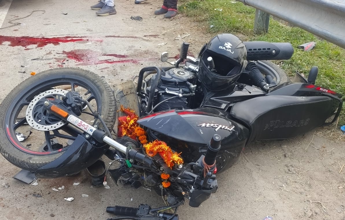 दुर्घटनाग्रस्त बाइक