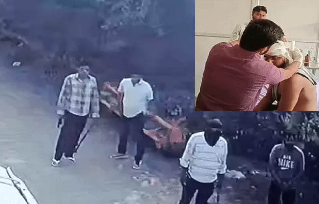 सोनीपत सीसीटीवी में कैद हमलावर इनसेट में  घायल अस्पताल में सोनीपत सीसीटीवी में कैद हमलावर इनसेट में  घायल अस्पताल में
